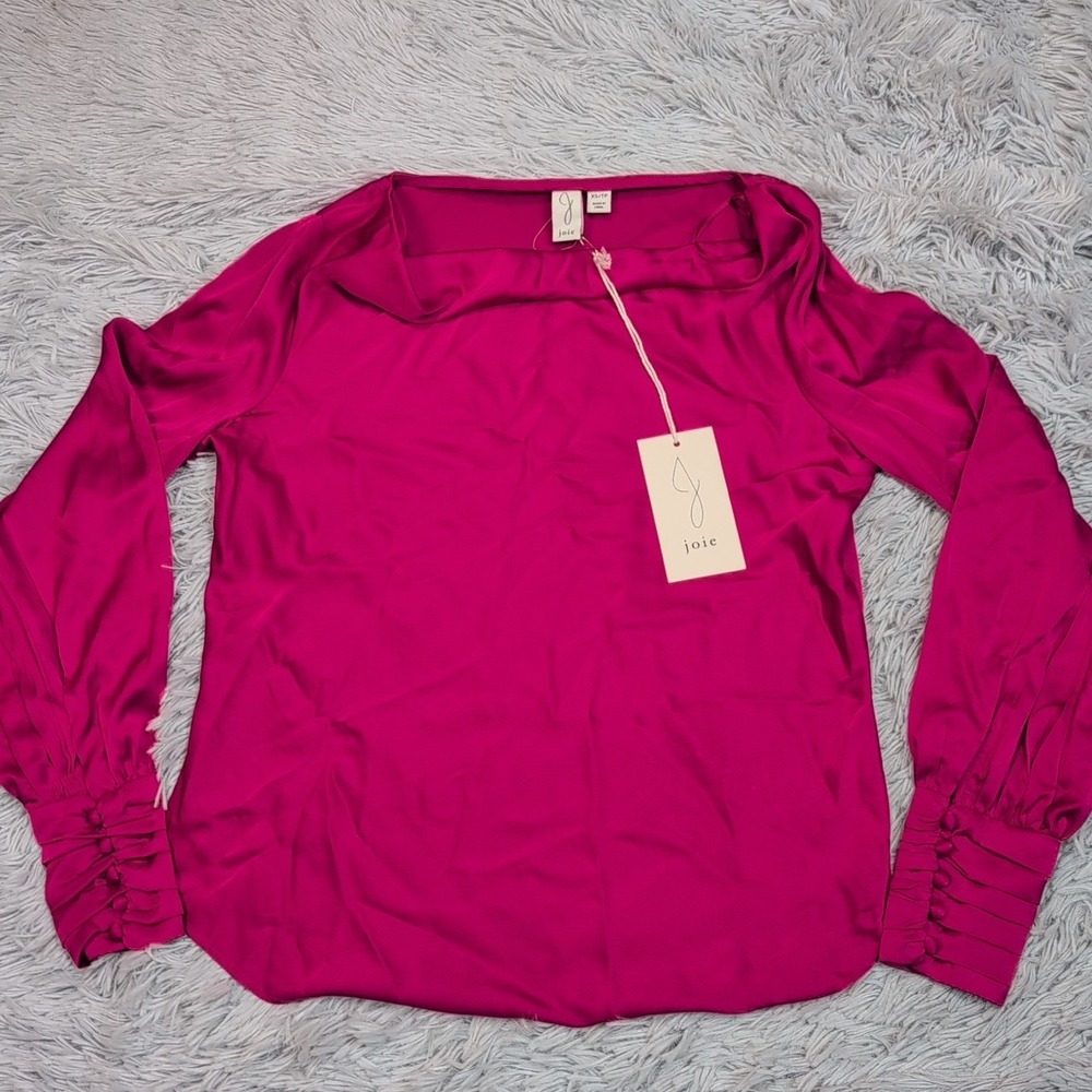 Joie Shirt Womens XS Pink Blouse Career Smooth Top Casual Preppy